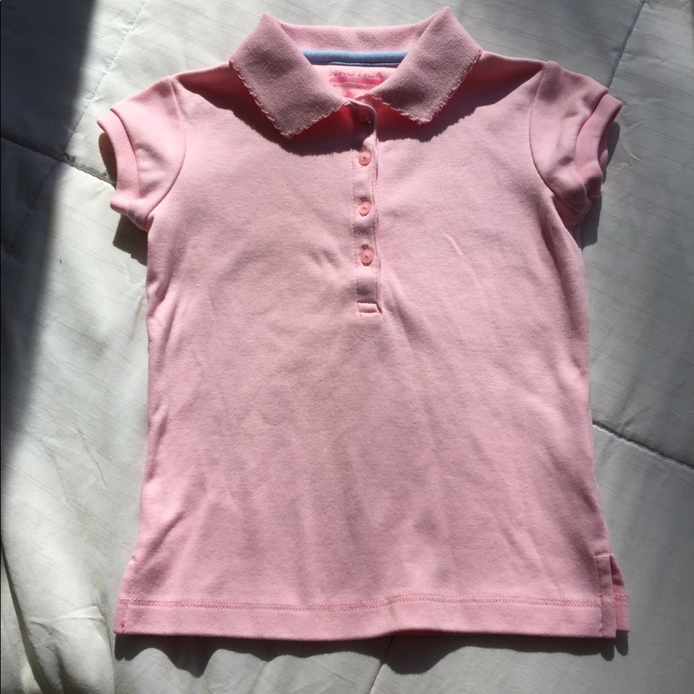•NOT FOR SALE• Nautica pink polo shirt, size S/4